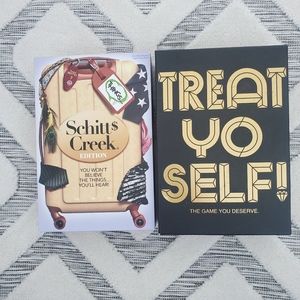 Schitts creek - things game and Treat yo self game.